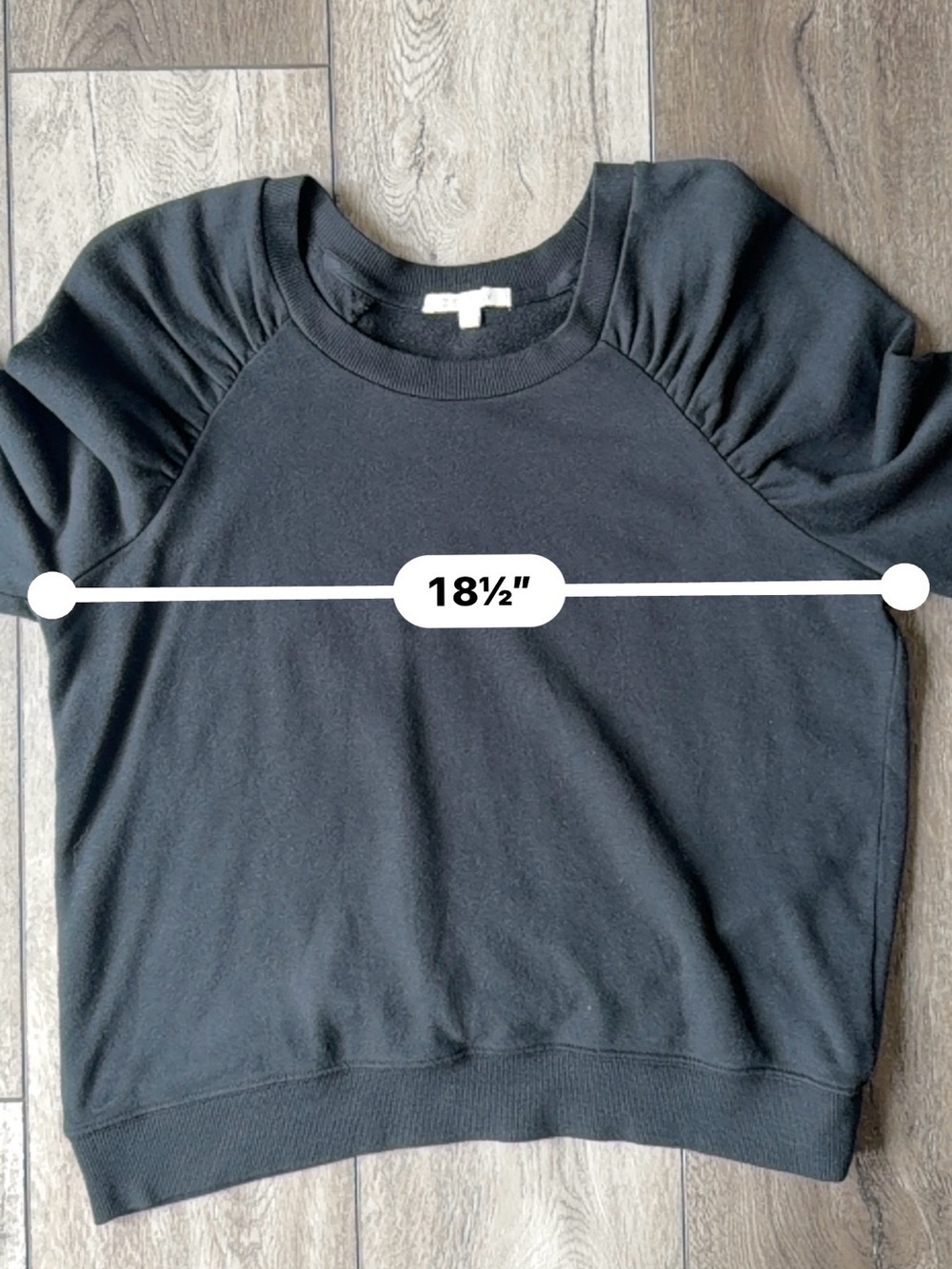 Z Supply Black Women's Raglan Puffed Long-Sleeve Sweatshirt - Picture 5 of 7